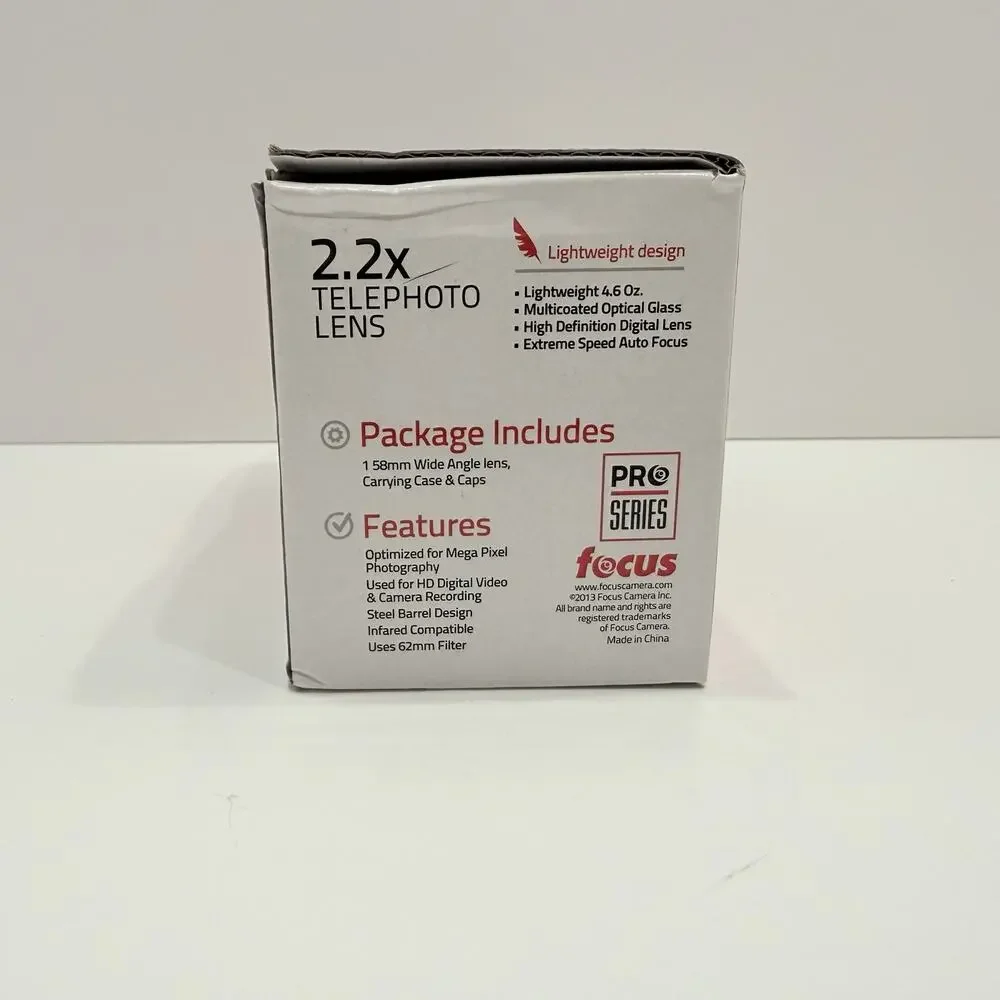 Focus 58mm 2.2X Telephoto & 0.43X Wide Angle with Macro Lens Kit